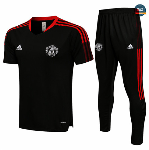 Max Maillot Manchester United + Pantalon 2021 Training Noir