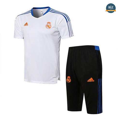 Max Maillot Real Madrid + Pantalon 3/4 Training 2021 Blanc