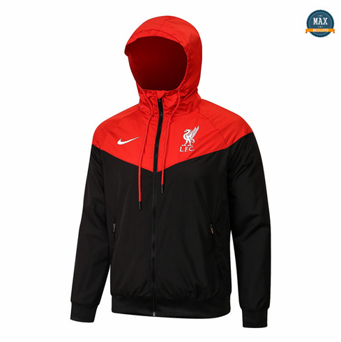 Max Veste Liverpool Coupe vent Noir/Rouge