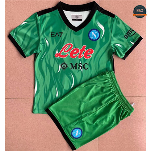 Max Maillot Foot Naples Enfant Gardien de but Vert 2021/22