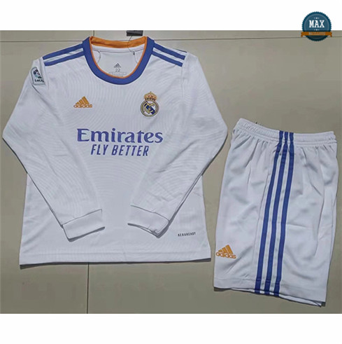 Max Maillot Foot Real Madrid Enfant Domicile Manche Longue 2021/22