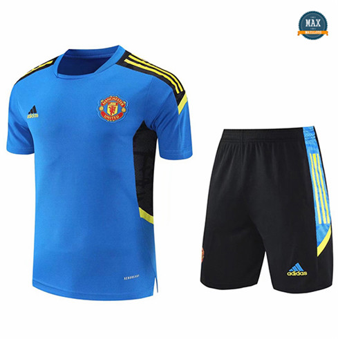 Max Maillot Foot Manchester United Entraînement Bleu 2021/22