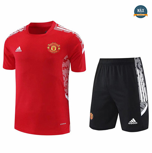 Max Maillot Foot Manchester United Entraînement Rouge 2021/22