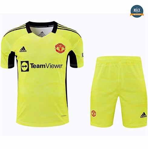 Max Maillot Foot Manchester United + Short Jaune 2021/22