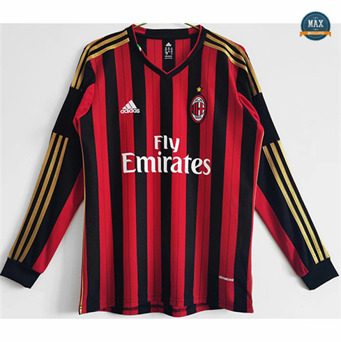 Max Maillot Foot Retro 2013-14 AC Milan Domicile Manche Longue