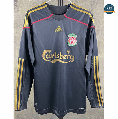 Max Maillot Foot Retro 2009-10 Liverpool Exterieur Manche Longue