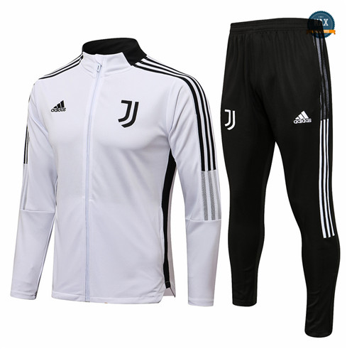 Max Veste Survetement Foot Juventus 2021/22 Blanc/Noir