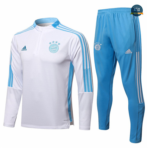 Max Survetement Foot Real Madrid 2021/22 Blanc/Bleu