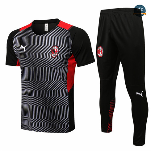 Max Maillot Foot AC Milan + Pantalon 2021/22 Training Gris/Noir