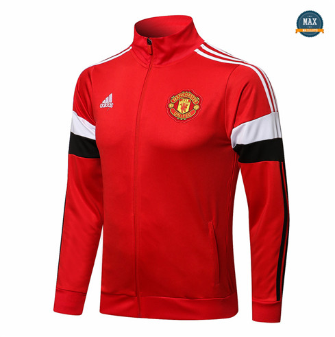 Max Veste Manchester United 2021/22 Rouge/Blanc Col Haut