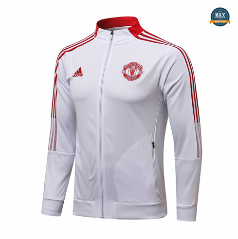 Max Veste Manchester United 2021/22 Blanc Col Haut