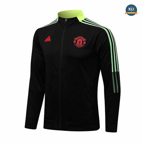 Max Veste Manchester United 2021/22 Noir/Jaune Col Haut