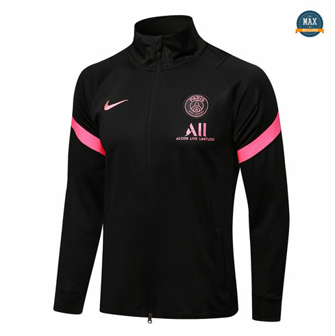 Max Veste PSG 2021/22 Noir Col Haut