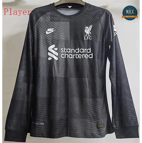 Max Maillot Player Version 2021/22 Liverpool Manche Longue Noir