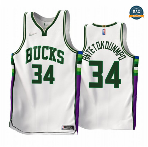 Max Maillot Giannis Antetokounmpo, Milwaukee Bucks 2021/22 - City Edition