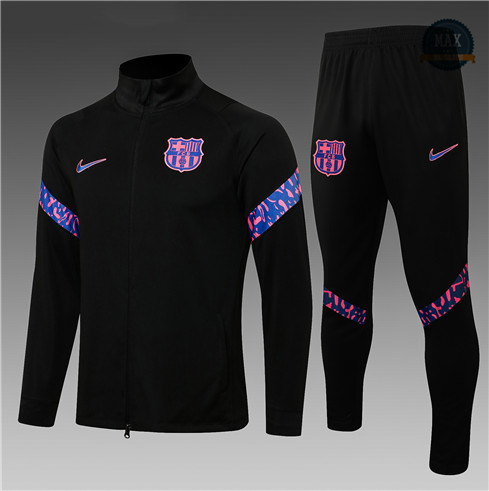 Max Veste Survetement foot Enfant Barcelone 2021/22 Noir