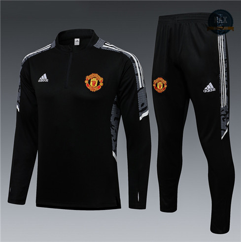 Max Survetement foot Enfant Manchester United 2021/22 Noir