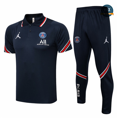 Max Maillot POLO Jordan PSG + Pantalon 2021/22 Training Bleu Marine