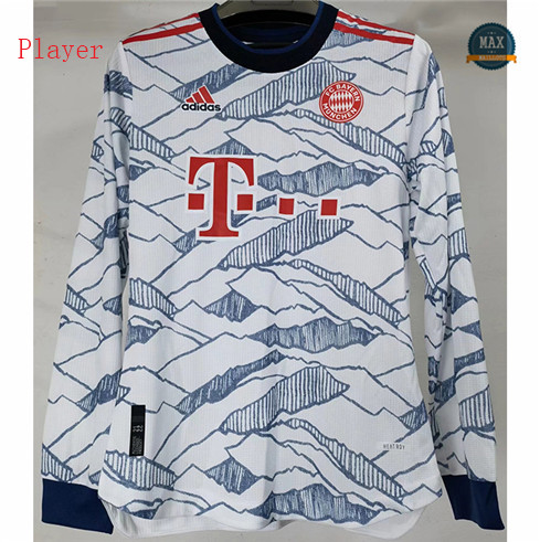 Max Maillot Foot Player Version 2021/22 Bayern Munich Third Manche Longue Blanc