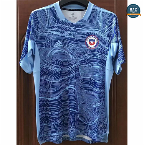 Max Maillot Foot Chile Gardien de but Bleu 2021/22