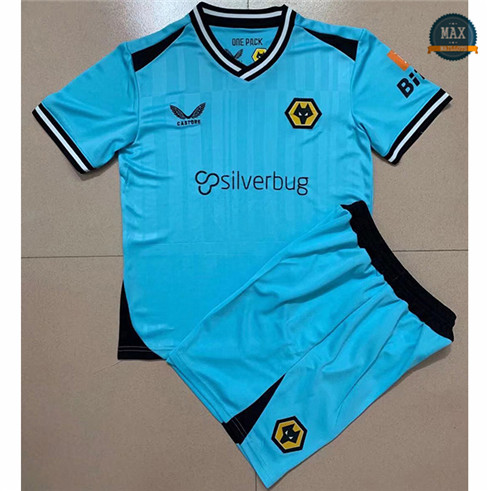 Max Maillots Foot Wolverhampton Enfant Gardien de but Bleu 2021/22