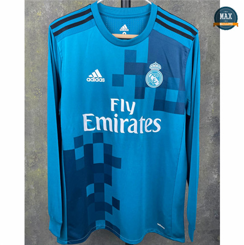 Max Maillot Foot Retro 2017-18 Real Madrid Third Manche Longue