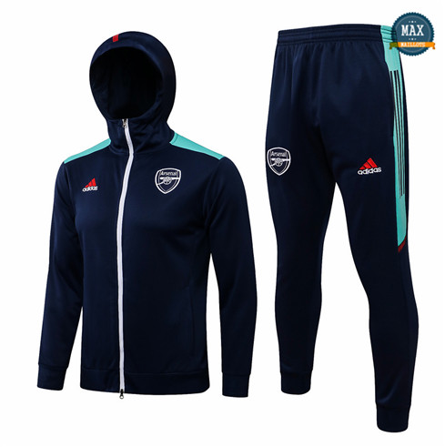 Max Veste foot Survetement foot à Capuche Arsenal 2021/22 Bleu Marine