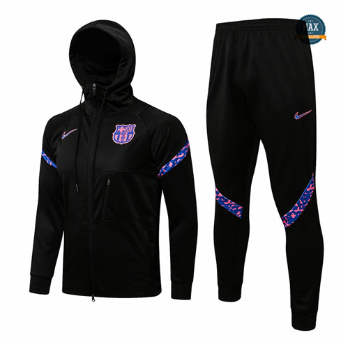 Max Veste foot Survetement foot à Capuche Barcelone 2021/22 Noir