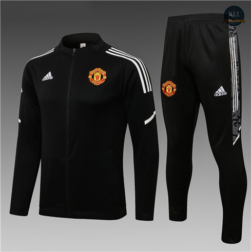 Max Veste foot Survetement foot Enfant Foot Manchester United 2021/22 Champions League Noir