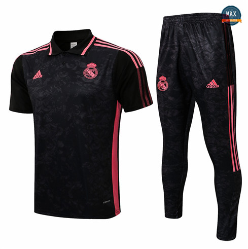 Max Maillots Foot Polo Real Madrid + Pantalon 2021/22 Training Noir