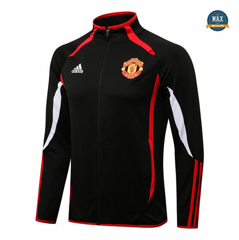 Max Veste foot Manchester United 2021/22 Noir/Blanc Col Haut