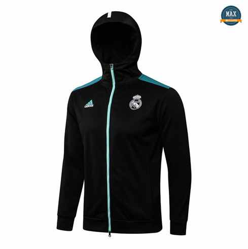 Max Veste foot à Capuche Real Madrid 2021/22 Noir/Bleu