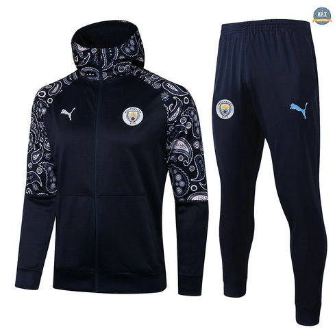 Max Veste Survetement à Capuche Manchester City Bleu Marine 2021/22