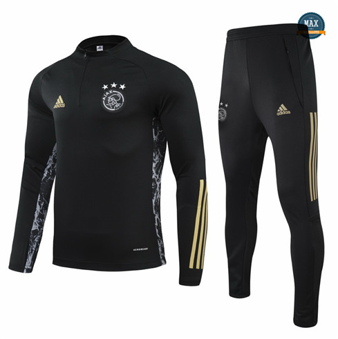 Max Veste Survetement Champions League Ajax Noir 2021/22 pas cher