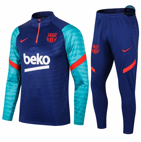 Max Veste Survetement Barcelone Bleu coloré/Rouge 2021/22 Thailande