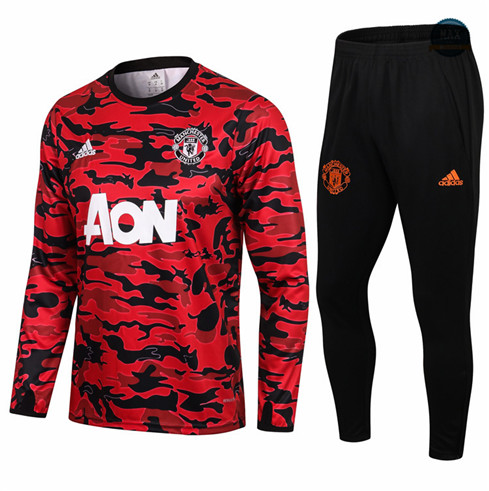 Max Veste Survetement Manchester United Rouge/Noir Col Rond 2021/22 Shop Online