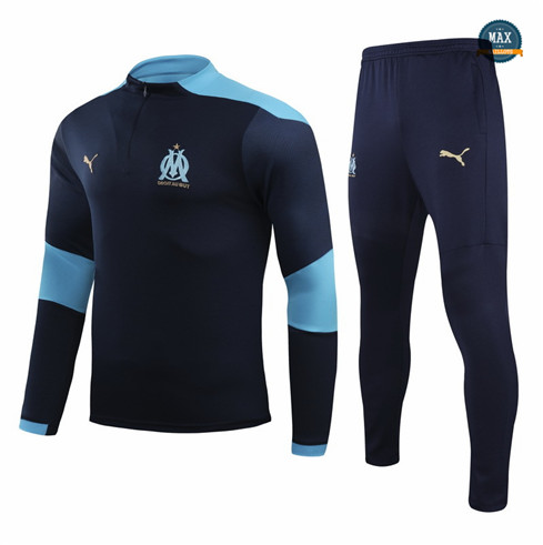 Max Veste Survetement Marseille Bleu Marine 2021/22 Thailande