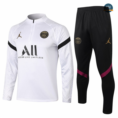 Max Veste Survetement Jordan PSG Blanc 2021/22 Shop Online