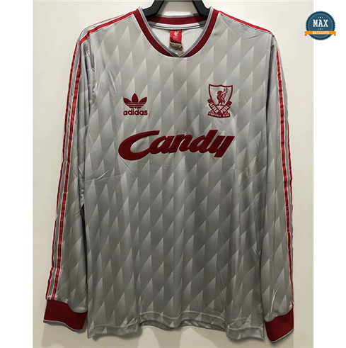 Max Maillot Retro 1989-91 Liverpool Exterieur Manche Longue