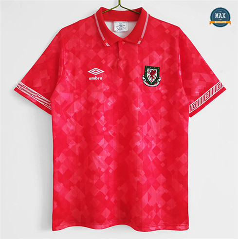 Max Maillot Retro 1990-92 Wales Domicile