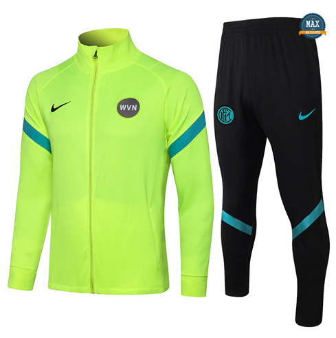 Max Veste Survetement Inter Milan 2021/22 Vert Clair Col Haut