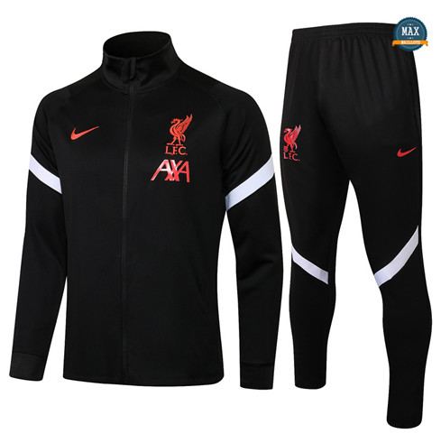 Max Veste Survetement Liverpool 2021/22 Noir