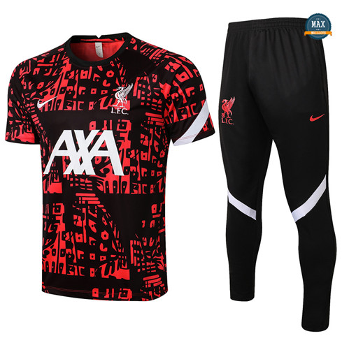 Max Maillots Liverpool + Pantalon 2021/22 Training Noir/Rouge