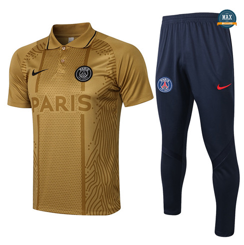 Max Maillot Polo PSG + Pantalon 2021/22 Training Doré