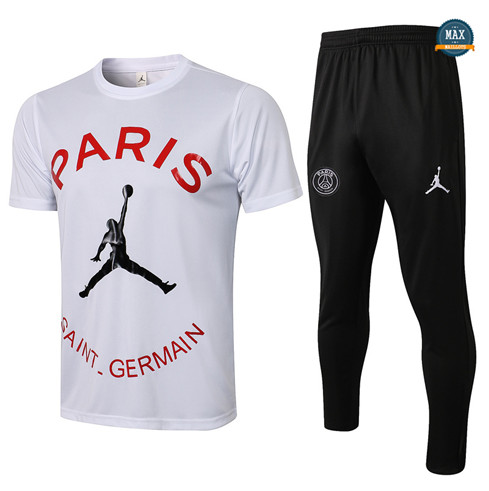 Max Maillots PSG Jordan + Pantalon 2021/22 Training Blanc