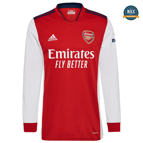 Max Maillots Arsenal Rouge Manche Longue 2021/22