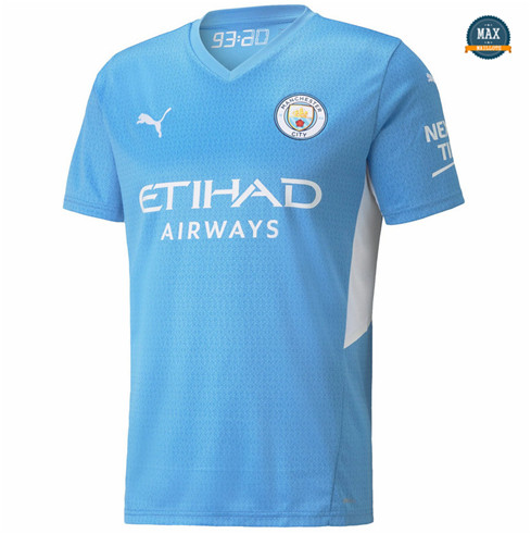 Max Maillot Manchester City Domicile 2021/22 Bleu