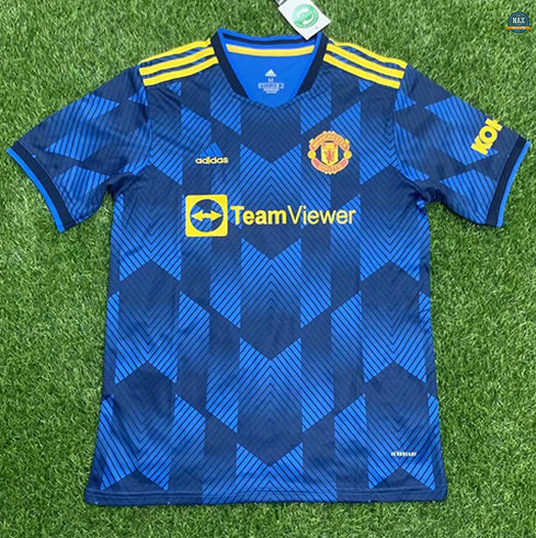 Max Maillots Manchester United training 2021/22 Bleu