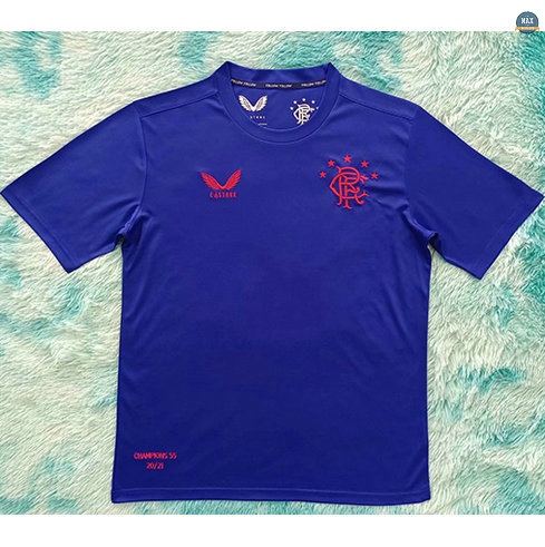 Max Maillot Rangers training 2021/22 Bleu