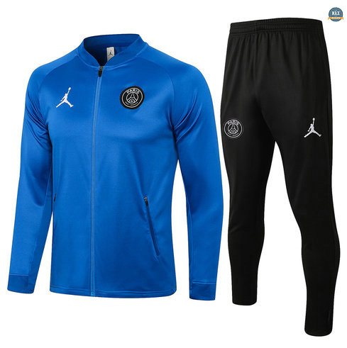 Max Maillot Veste Survetement PSG Jordan 2021/22 Bleu